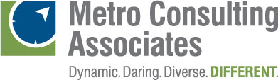 Metro Consulting Associates: Dynamic, Daring, Diverse, Different Logo
